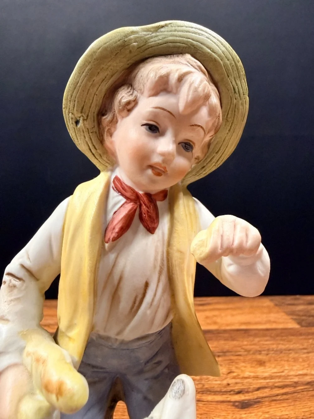 ARDALT LENWILE China Hand Painted Boy with Goat Figurine